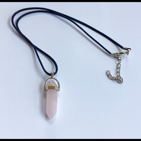 Rose Quartz Love Stone Chakra Necklace - Picture 5 of 8